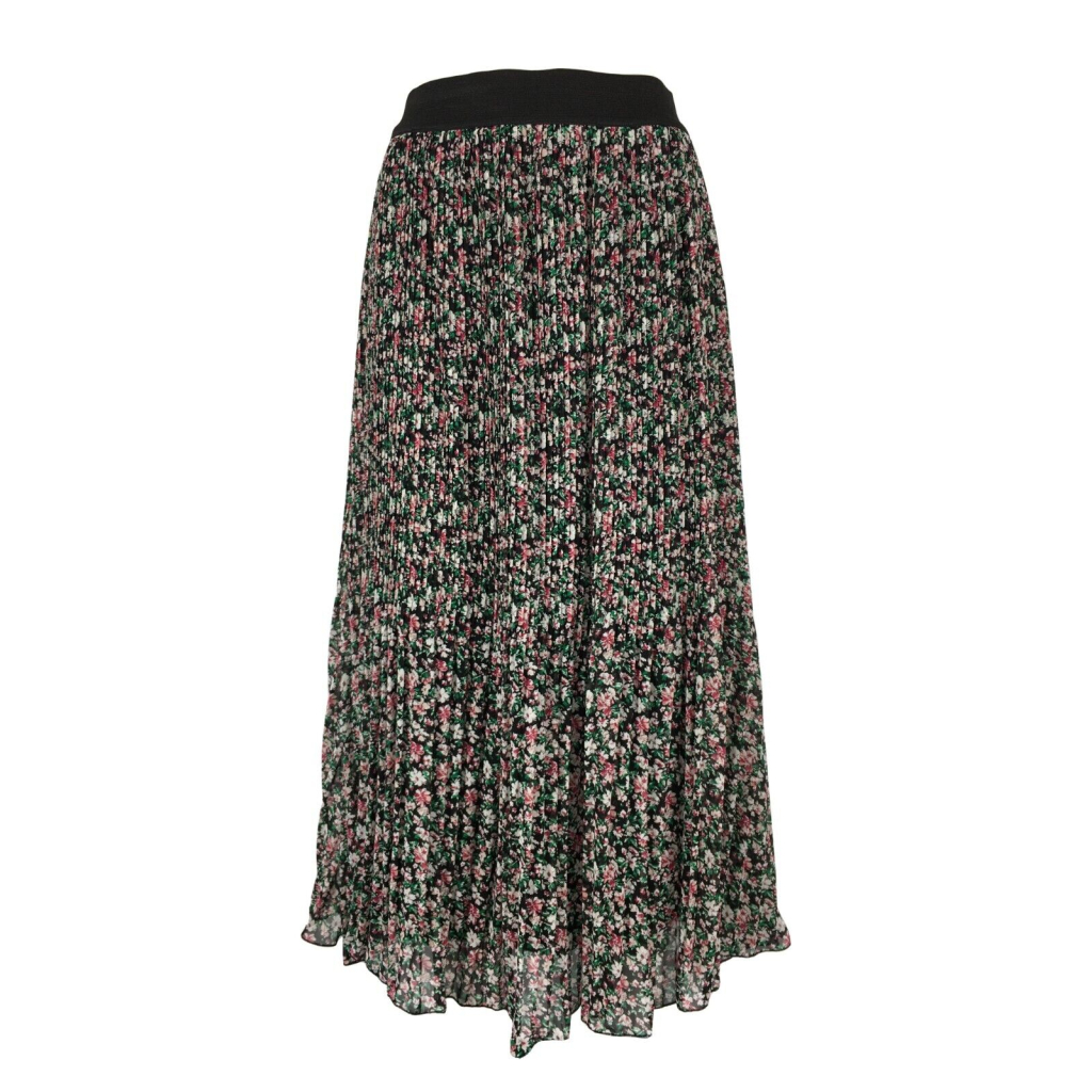 LA FEE MARABOUTEE gonna donna plisse fantasia floreale multicolor FE-JU-CHANA-F MADE IN ITALY