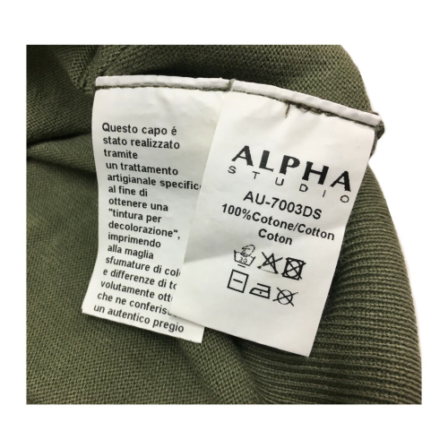 ALPHA STUDIO gilet uomo con bottoni Militare slim fit mod AU-7003DS 100% cotone