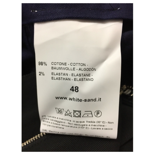 WHITE SAND pantalone uomo nero modello chino art SU10 302 98% cotone 2% elastan MADE IN ITALY