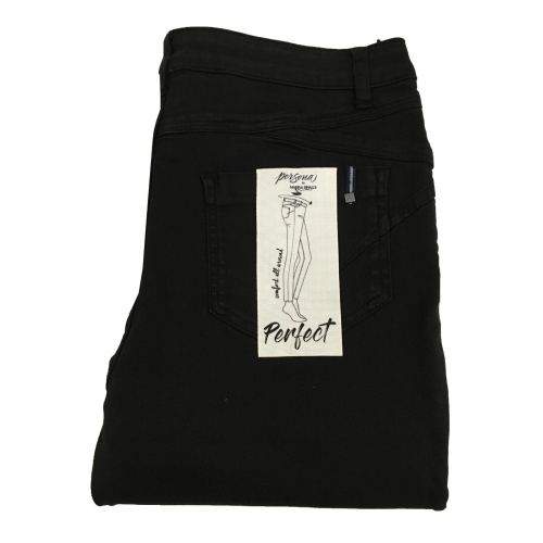 PERSONA by Marina Rinaldi jeans woman BLACK color stretch PERFECT line 23.1133112 RACCOLTA