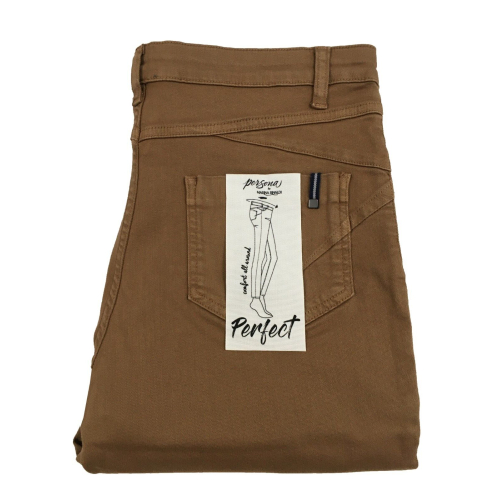PERSONA by Marina Rinaldi jeans woman camel color stretch PERFECT line 23.1133112 RACCOLTA