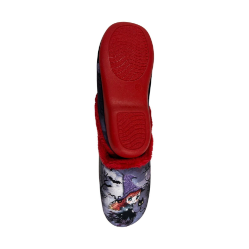 MARPEN SLIPPERS woman slipper red / purple WITCH print 31ITIN23 MADE IN SPAIN