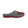 MARPEN SLIPPERS pantofola donna grigio/rosso applicazioni GATTO 22ITIN23 MADE IN SPAIN