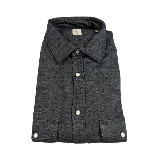 GMF 965 gray flannel man shirt SP304 912300/14 100% cotton