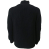 ALPHA STUDIO Blue Man Sweater Heavy High Neck English Ribs MOD AU-1138H 100% Wool