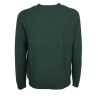 H953 maglia uomo effetto brinato tubolare verde art HS3344 NINO 100% lana merinos extrafine MADE IN ITALY