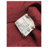 H953 maglia uomo effetto brinato tubolare rosso art HS3344 NINO 100% lana merinos extrafine MADE IN ITALY