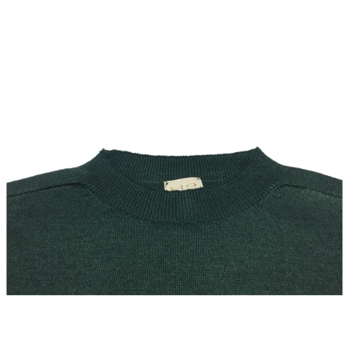 H953 green tubular frosted effect man shirt art HS3344 NINO 100% extrafine merino wool MADE IN ITALY