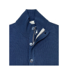 PANICALE blue man cardigan with front pockets 46414GZB / T 100% cotton MADE IN ITALY