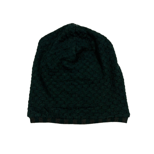 NEIRAMI cappello donna double face verdone tricot+tessuto righe AC58TR-N/W2 BICOLOR TRICOT MADE IN ITALY