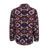 TOOCO men's fantasy fleece jacket bordeaux / orange / blue TOCO429 MONGOLIA LIMA 100% polyester