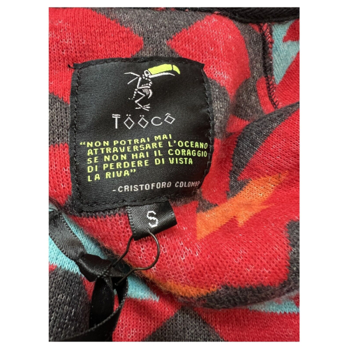 TOOCO giacca uomo pile fantasia rosso/arancio/turchese  TOCO428 SHERPA DAKOTA 100% poliestere