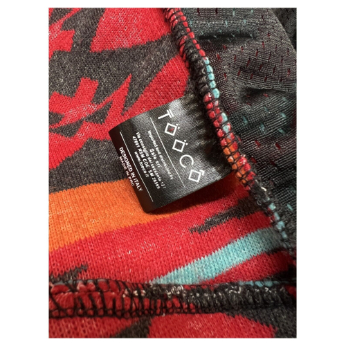 TOOCO giacca uomo pile fantasia rosso/arancio/turchese  TOCO428 SHERPA DAKOTA 100% poliestere