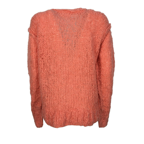 MAISON HOTEL cardigan donna salmone con bottoni art ISABELLA