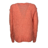 MAISON HOTEL cardigan donna salmone con bottoni art ISABELLA