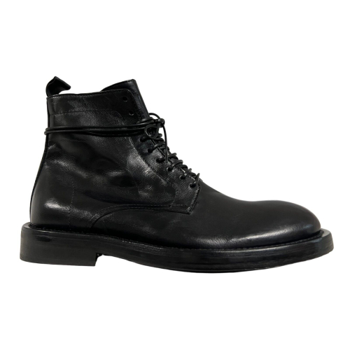 ERNESTO DOLANI men's low lace-up boot black 3UMAR04 BUFFALO CRUST DIPPED MADE IN ITALY