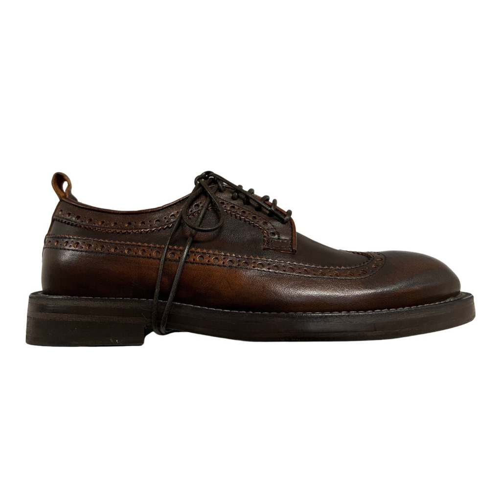 ERNESTO DOLANI aged man laced shoe 3UMAR01 ESTIGMA BOMBAY 100% leather MADE IN ITALY