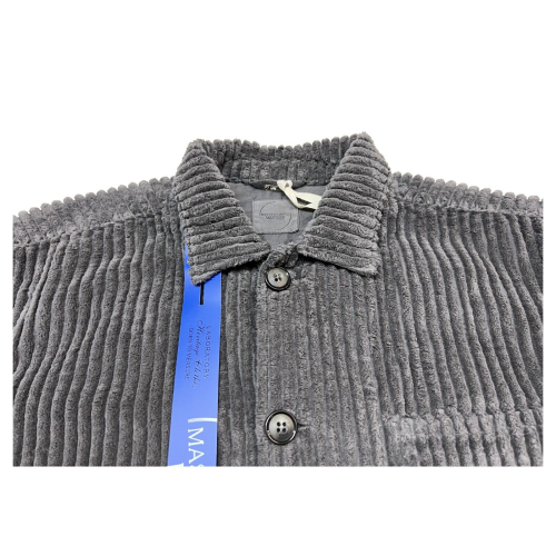 MASTRICAMICIAI linea LABORATORIO HERITAGE CLOTHES giacca camicia uomo velluto coste larghe grigio MC286-PT045 HERO