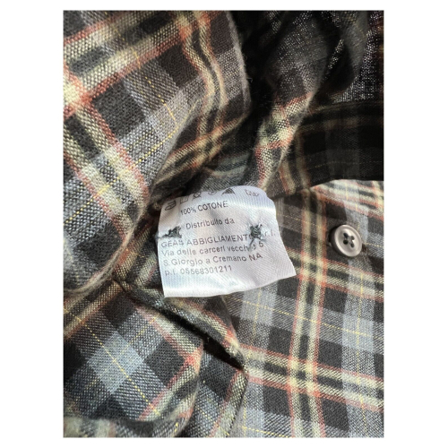 MASTRICAMICIAI camicia uomo flanella quadri grigio/nero/vaniglia FR049-X1003-00 SIRI 100% cotone