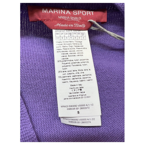 MARINA SPORT by Marina Rinaldi maglia donna glicine 23.5363092 ARTEFICE MADE IN ITALY