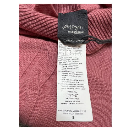 PERSONA by Marina Rinaldi maglia donna con trecce rosa 23.1364062 ALBUM MADE IN ITALY
