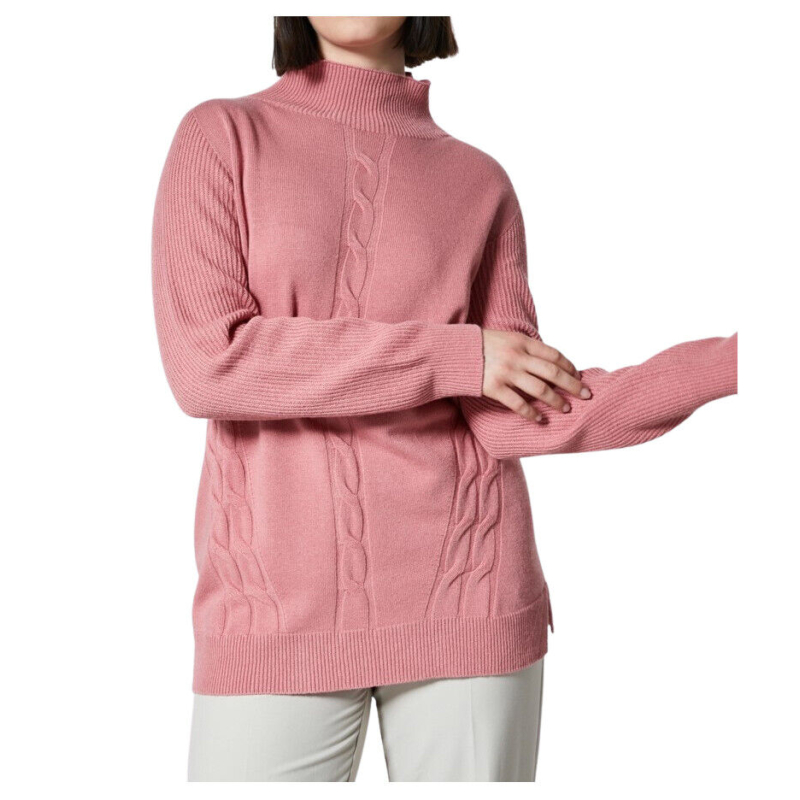 PERSONA by Marina Rinaldi maglia donna con trecce rosa 23.1364062 ALBUM MADE IN ITALY