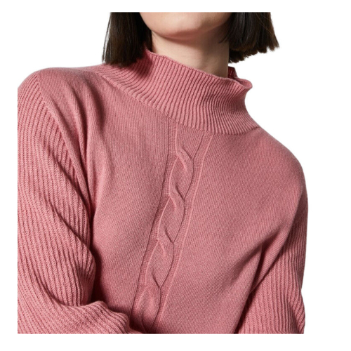 PERSONA by Marina Rinaldi maglia donna con trecce rosa 23.1364062 ALBUM MADE IN ITALY