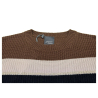 PERSONA by Marina Rinaldi maglia donna righe nero/marrone/beige/panna/oro 23.1364162 ALFIERE MADE IN ITALY