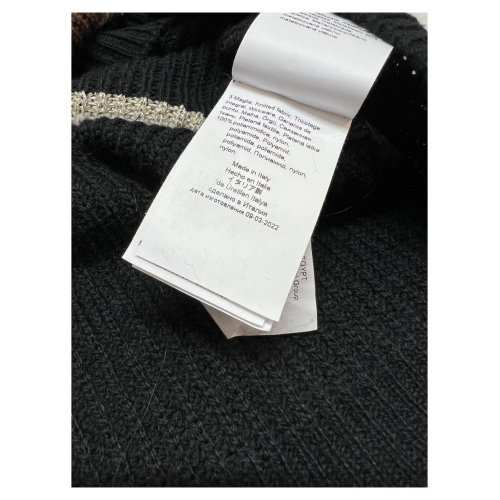 PERSONA by Marina Rinaldi maglia donna righe nero/marrone/beige/panna/oro 23.1364162 ALFIERE MADE IN ITALY