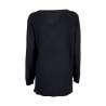 MARINA SPORT by Marina Rinaldi women's black V-neck sweater 23.5363.32 ALOE