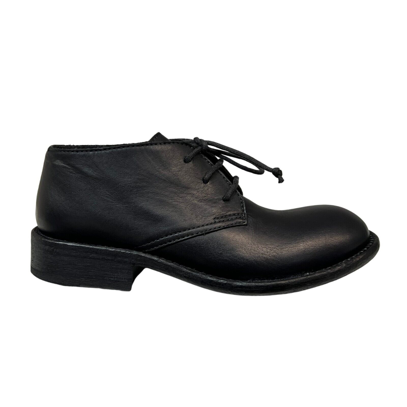 NEIRAMI black derby low woman shoe DERBY SH1PK 100% leather MADE IN ITALY