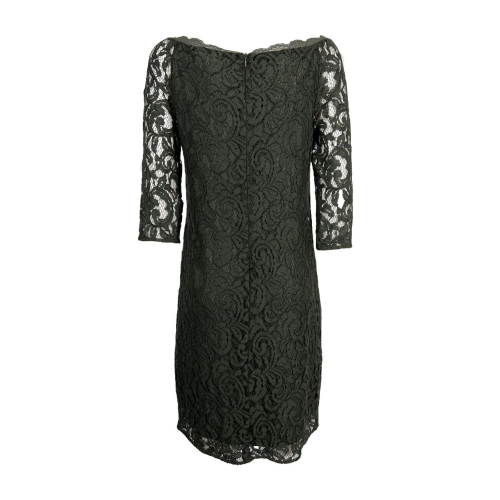 LA FEE MARABOUTEE  woman dress green lace 50% cotton 35% viscose 15% polyamide MADE IN ITALY