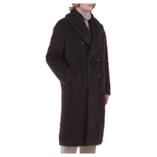 PIACENZA CASHMERE brown double-breasted man coat 5982 MADE IN ITALY