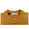 PIACENZA CASHMERE men's crewneck sweater plain yellow soft effect 10475 100% wool MADE IN ITALY