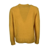 PIACENZA CASHMERE men's crewneck sweater plain yellow soft effect 10475 100% wool MADE IN ITALY