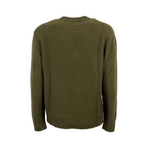 PIACENZA CASHMERE men's crewneck sweater plain green soft effect 10475 100% wool MADE IN ITALY