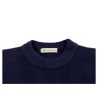 PIACENZA CASHMERE men's crewneck sweater plain blue soft effect 10475 100% wool MADE IN ITALY
