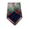 DRAKE'S LONDON men's tie with green / white / red check lining 100% silk MADE IN ENGLAND