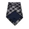 DRAKE'S LONDON blue lined man tie with patchwork pattern squares 100% silk MADE IN ENGLAND