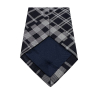 DRAKE’S LONDON cravatta uomo foderata blu fantasia patchwork quadri 100% seta MADE IN ENGLAND