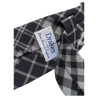 DRAKE'S LONDON blue lined man tie with patchwork pattern squares 100% silk MADE IN ENGLAND