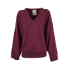 SEMICOUTURE women's burgundy long sleeve shirt over Y2WG06 LUANA MADE IN ITALY