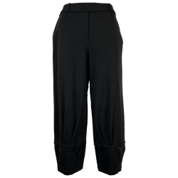 TADASHI pantalone donna felpa garzata nera TAI235008