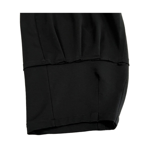 TADASHI women's black brushed fleece trousers TAI235008 95% cotton 5% elastane MADE IN ITALY