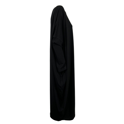 TADASHI woman long black jersey asymmetric dress TAI231043 MADE IN ITALY