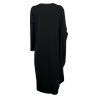 TADASHI abito donna lungo jersey nero asimmetrico TAI231043  MADE IN ITALY
