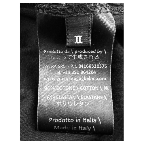 TADASHI woman long black jersey asymmetric dress TAI231043 MADE IN ITALY