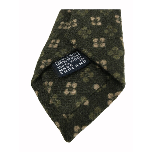 DRAKE'S LONDON men's patterned lined tie cm 147x8 100% wool MADE IN ENGLAND