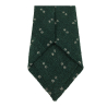 DRAKE’S LONDON cravatta uomo foderata fantasia verde scuro/ecru cm 147x8 100% lana MADE IN ENGLAND