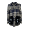 FRONT STREET 8 blue/yellow check women's jacket FW104 MADE IN ITALY